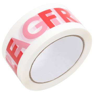 Packaging Tape 12 pcs FRAGILE Printed White 48 mm x 66 m