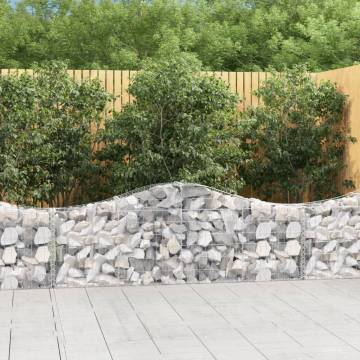 Arched Gabion Baskets 14 pcs 200x30x6080 cm Galvanised Iron