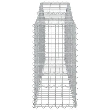 Arched Gabion Baskets 14 pcs 200x30x6080 cm Galvanised Iron