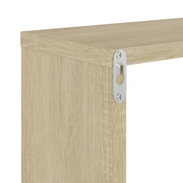 Wall Cube Shelves 2 pcs Sonoma Oak 26x15x26 cm