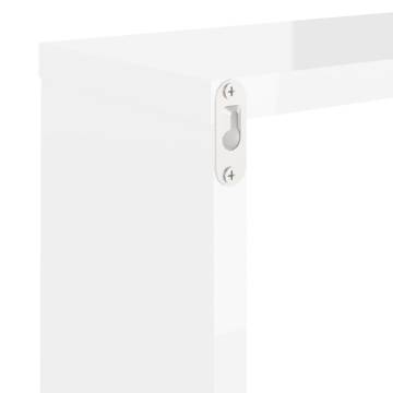 Wall Cube Shelves 4 pcs High Gloss White 30x15x30 cm