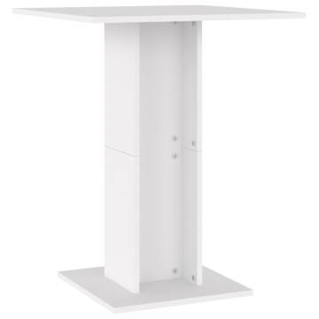 Bistro Table White 60x60x75 cm Engineered Wood