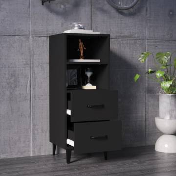 Sideboard Black 34.5x34x90 cm Engineered Wood