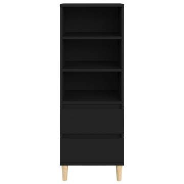 Highboard Black 40x36x110 cm Engineered Wood