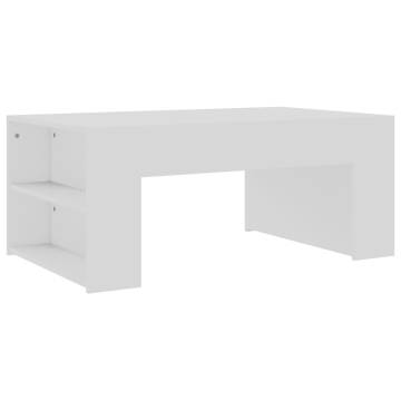 Coffee Table White 100x60x42 cm Engineered Wood