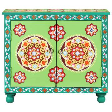 Hand Painted Sideboard Multicolour 70x35x60 cm Solid Mango Wood