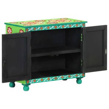 Hand Painted Sideboard Multicolour 70x35x60 cm Solid Mango Wood