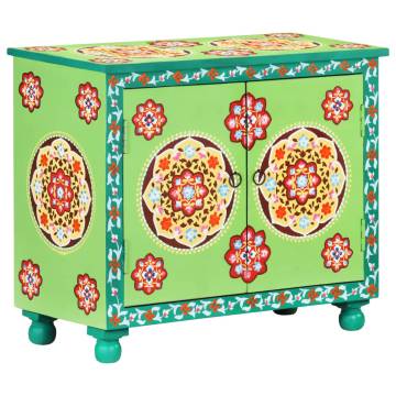 Hand Painted Sideboard Multicolour 70x35x60 cm Solid Mango Wood