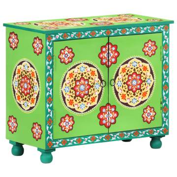 Hand Painted Sideboard Multicolour 70x35x60 cm Solid Mango Wood