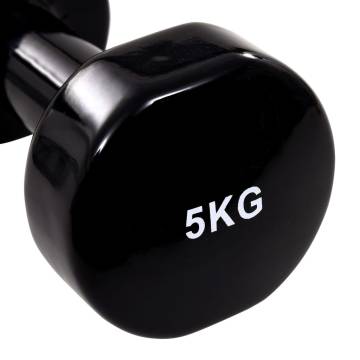 Dumbbell 2 pcs 2x5 kg Cast Iron Black