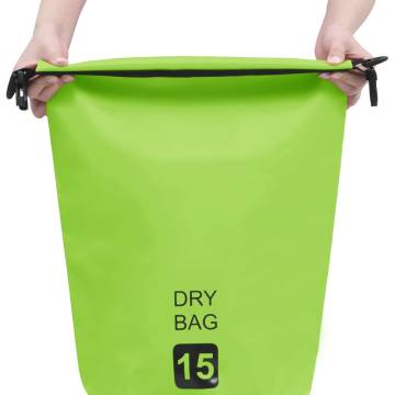 Dry Bag Green 15 L PVC