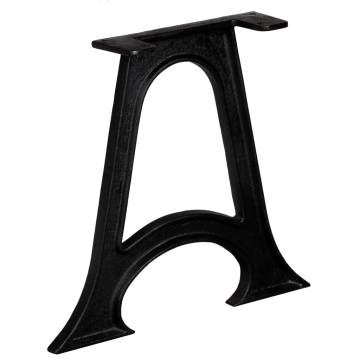 Coffee Table Legs 2 pcs with Arched Base A-Frame Cast Iron