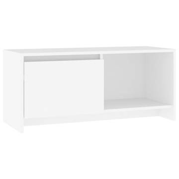 TV Cabinet White 90x35x40 cm Engineered Wood