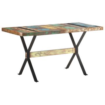 Dining Table 140x70x76 cm Solid Reclaimed Wood