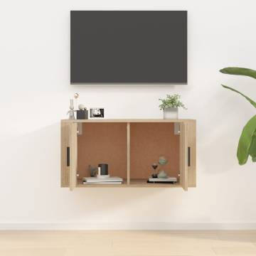 Wall Mounted TV Cabinet Sonoma Oak 80x34.5x40 cm