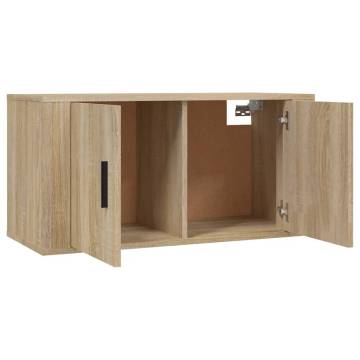 Wall Mounted TV Cabinet Sonoma Oak 80x34.5x40 cm