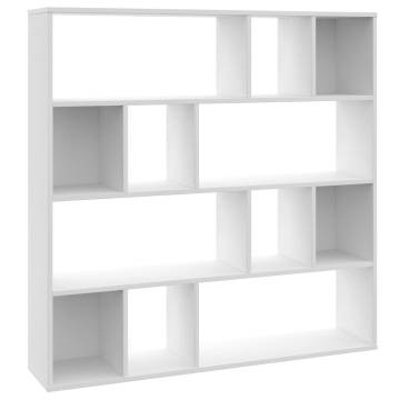 Room DividerBook Cabinet White 110x24x110 cm Engineered Wood