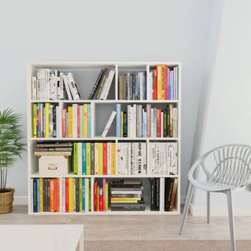 Room DividerBook Cabinet White 110x24x110 cm Engineered Wood