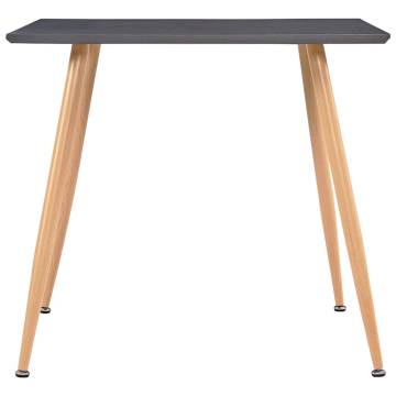 Dining Table Grey and Oak 80.5x80.5x73 cm MDF