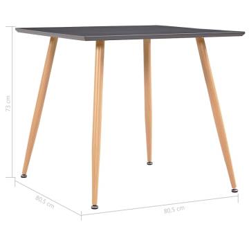 Dining Table Grey and Oak 80.5x80.5x73 cm MDF