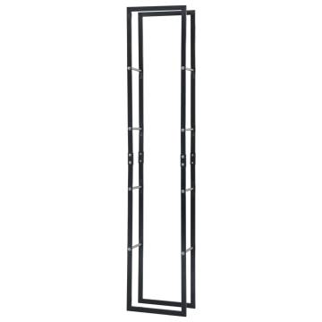 Firewood Rack Black 40x25x200 cm Steel