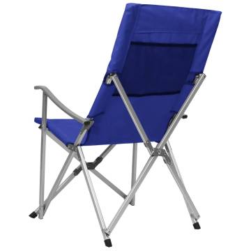 Foldable Camping Chairs 2 pcs Blue