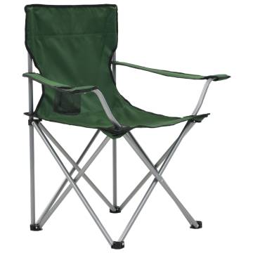 Camping Table and Chair Set 3 Pieces Green