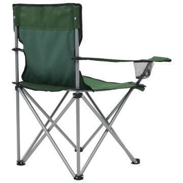 Camping Table and Chair Set 3 Pieces Green