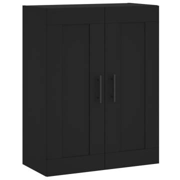 Highboard Black 69.5x34x180 cm Engineered Wood