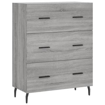 Highboard Grey Sonoma 69.5x34x180 cm Engineered Wood