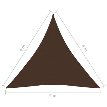 Sunshade Sail Oxford Fabric Triangular 4x4x4 m Brown