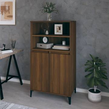 Highboard Brown Oak 60x36x110 cm Engineered Wood