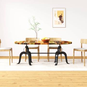 Dining Table Solid Reclaimed Wood and Steel 180 cm