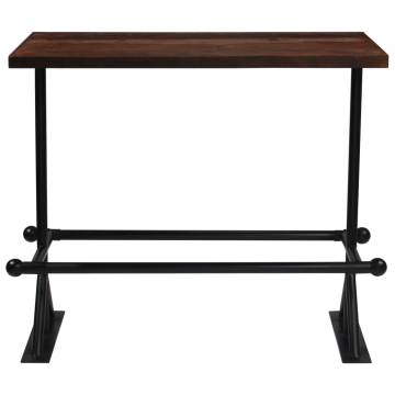 Bar Table Solid Reclaimed Wood Dark Brown 120x60x107 cm