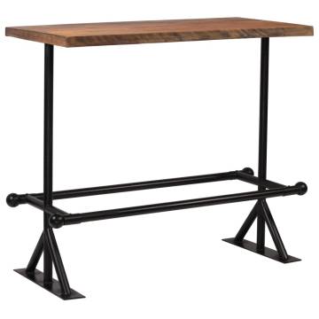 Bar Table Solid Reclaimed Wood Dark Brown 120x60x107 cm