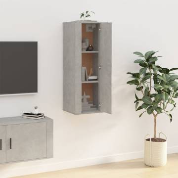 Wall Mounted TV Cabinet Concrete Grey 40x34,5x100 cm