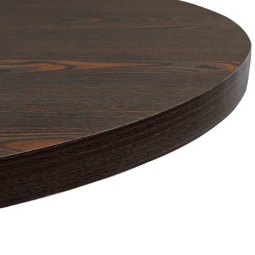 Bistro Table MDF and Steel Round 80x75 cm Dark Ash