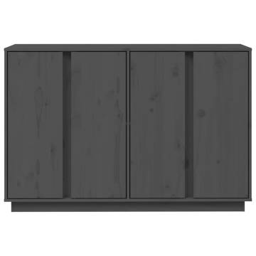 Sideboard Grey 120x35x80 cm Solid Wood Pine