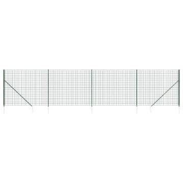 Wire Mesh Fence with Spike Anchors Green 1.6x10 m