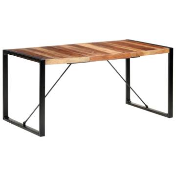 Dining Table 160x80x75 cm Solid Wood with Sheesham Finish