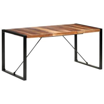 Dining Table 160x80x75 cm Solid Wood with Sheesham Finish