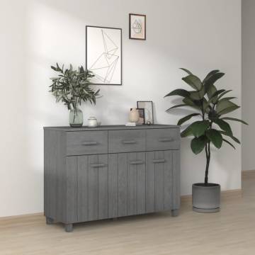 Sideboard HAMAR Dark Grey 113x40x80 cm Solid Wood Pine