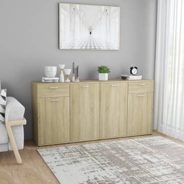 Sideboard Sonoma Oak 160x36x75 cm Engineered Wood