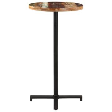 Bistro Table Round Ø60x110 cm Solid Reclaimed Wood