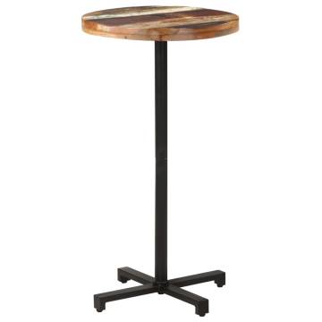 Bistro Table Round Ø60x110 cm Solid Reclaimed Wood