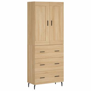 Highboard Sonoma Oak 69.5x34x180 cm Engineered Wood