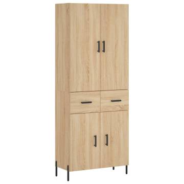 Highboard Sonoma Oak 69.5x34x180 cm Engineered Wood