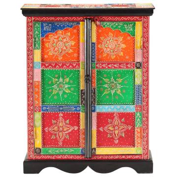 Hand Painted Sideboard 60x30x75 cm Solid Mango Wood