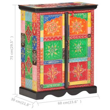 Hand Painted Sideboard 60x30x75 cm Solid Mango Wood