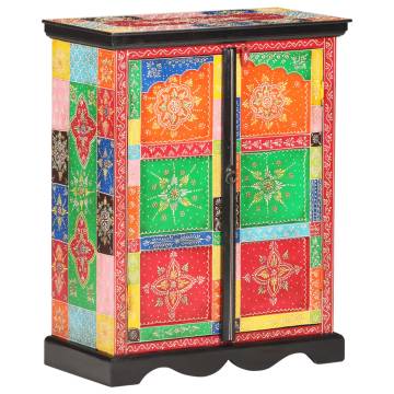 Hand Painted Sideboard 60x30x75 cm Solid Mango Wood